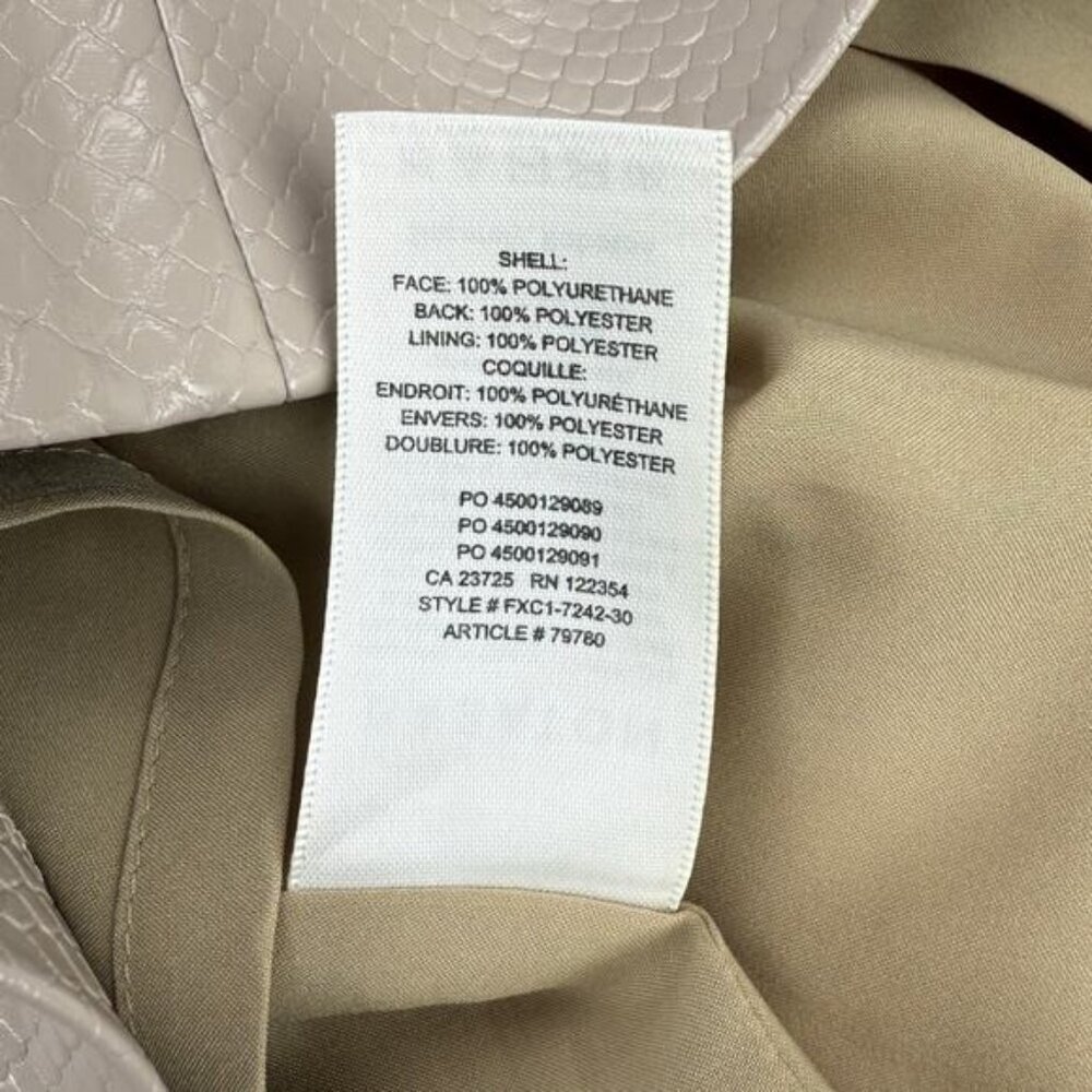 Aritzia Babaton Vegan Leather Mini Skirt In Beige Women's Size 2 - Picture 4 of 5
